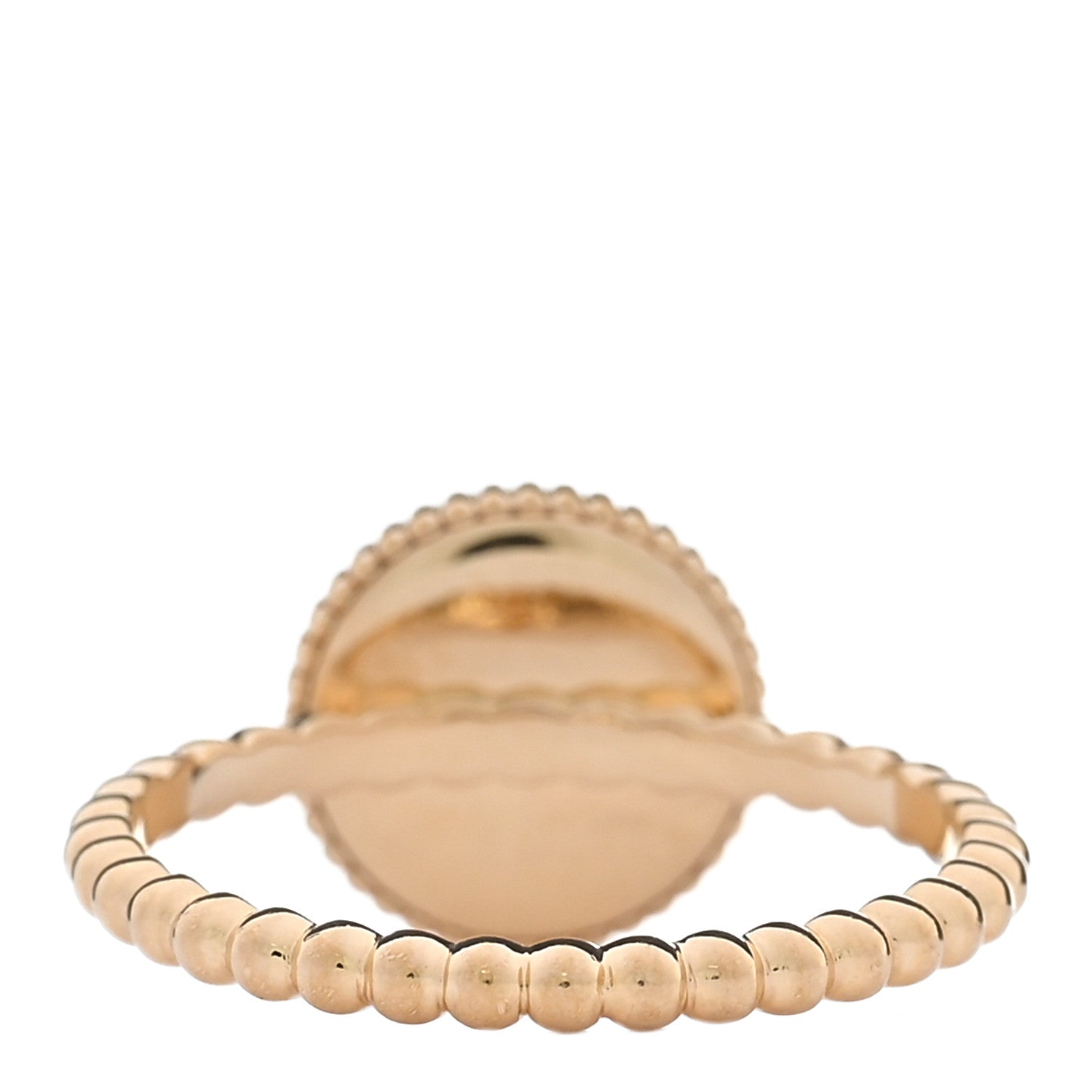 Christian Dior 18K Yellow Gold Diamond Mother of Pearl Rose Des Vents Ring 50 5.5 3 of 6