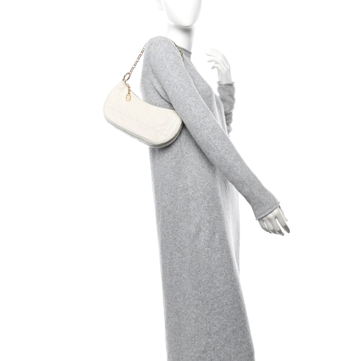 Lambskin Cannage CD Lounge Bag Latte