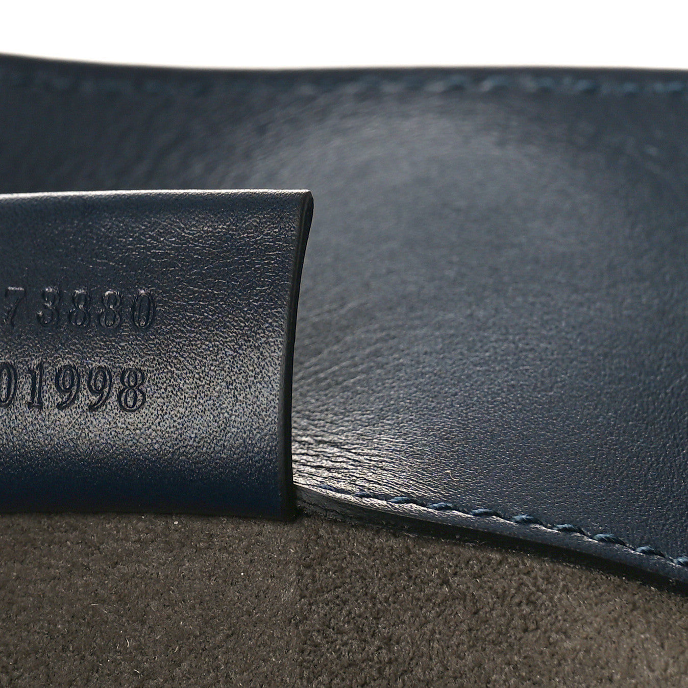 Guccissima Signature Double Buckle Backpack Navy