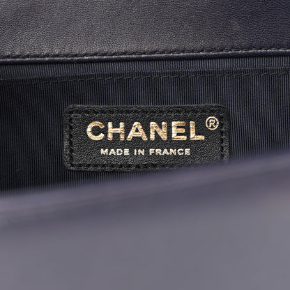 Chanel Lambskin Quilted Medium Boy Flap Dark Navy 6 of 13