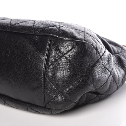 Chanel Glazed Calfskin On The Road Hobo Black 9 of 9