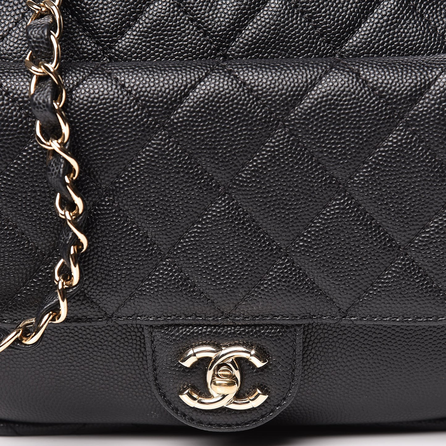 Caviar Quilted CC Day Camera Case Black