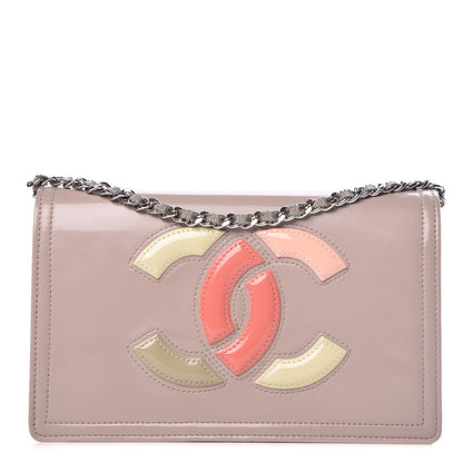Chanel Vinyl Lipstick Wallet On Chain WOC Beige 1 of 13