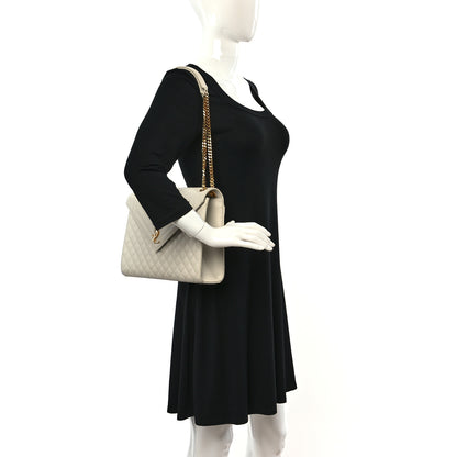 Saint Laurent Grain De Poudre Textured Mixed Matelasse Large Triquilt Monogram Satchel Porcellana 2 of 10