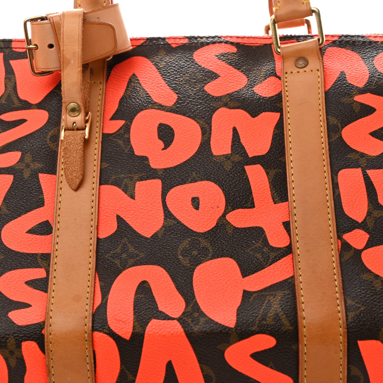 Louis Vuitton Monogram Graffiti Keepall 50 Orange 10 of 14