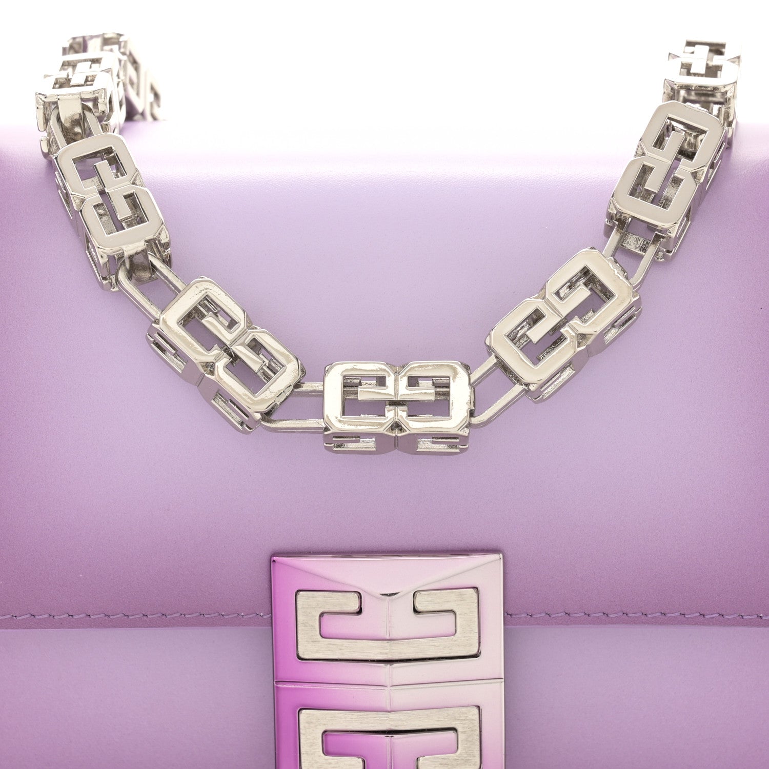 Givenchy Box Calfskin Small Gradient Effect 4G Cube Chain Crossbody Bag Mauve 7 of 10