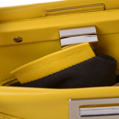 Fendi Nappa Mini Peekaboo Iconic Satchel Lime 8 of 9