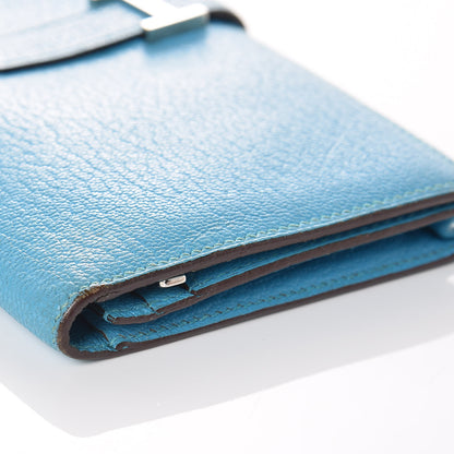 Hermes Chevre Mysore Bearn Gusset Wallet Bleu Azteque 10 of 11