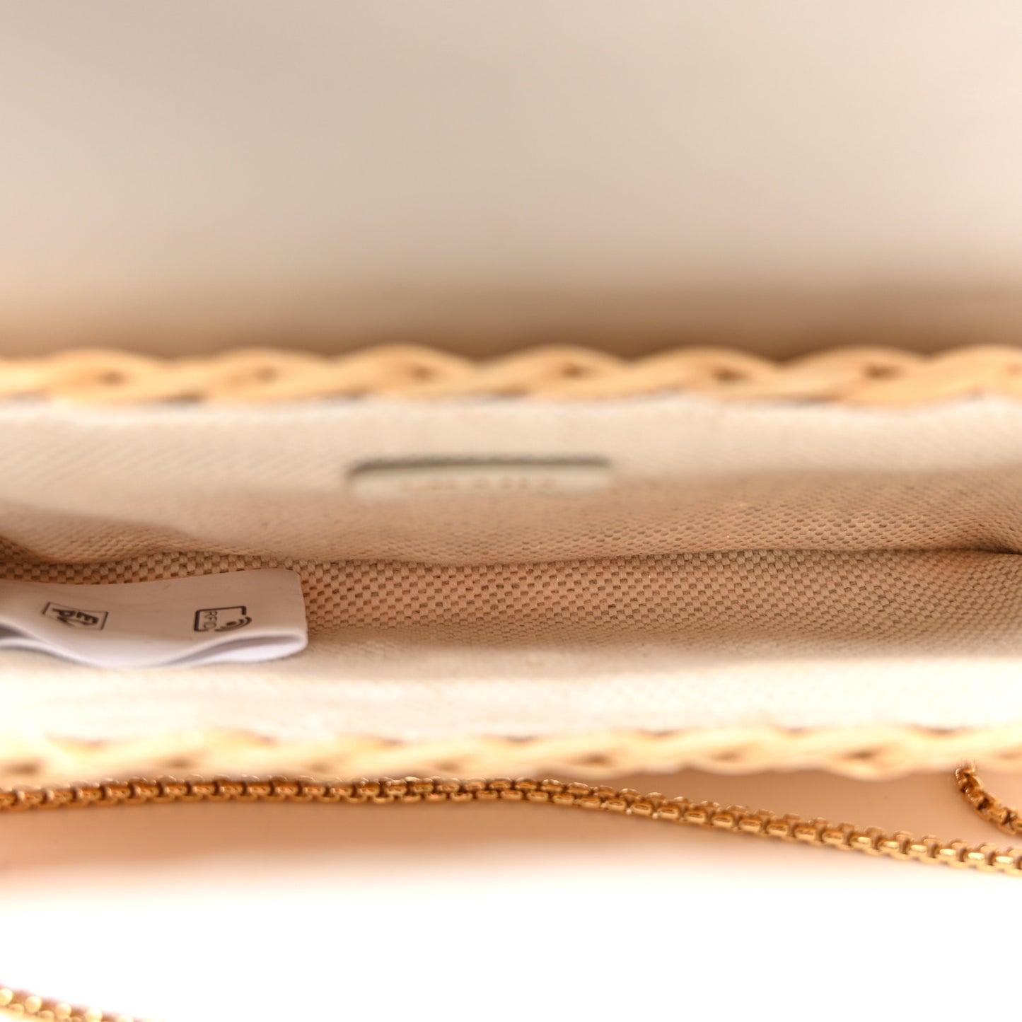 Midollino City Calfskin Mini Bag Naturale White