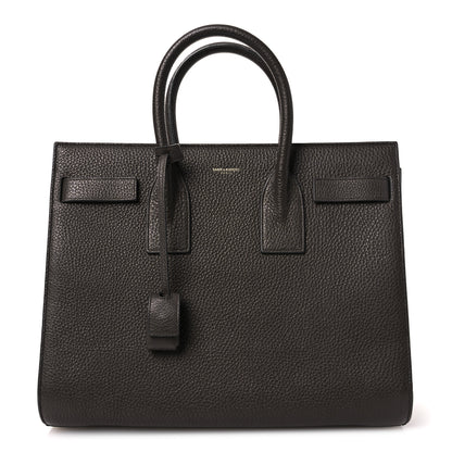Saint Laurent Grained Calfskin Small Sac De Jour Dark Brown 1 of 11