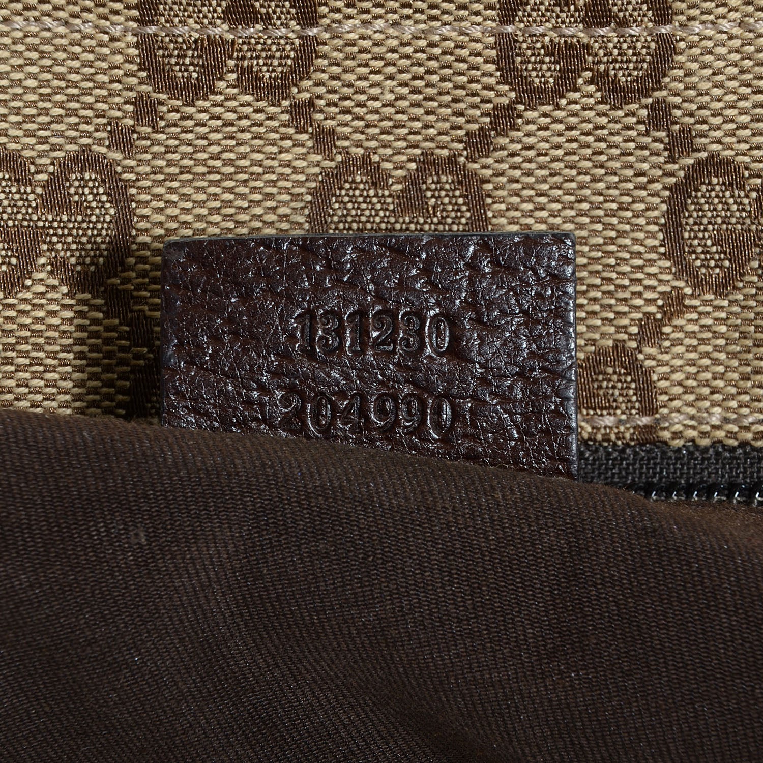 Gucci GG Monogram Medium Web Handle Bucket Tote Brown 7 of 9