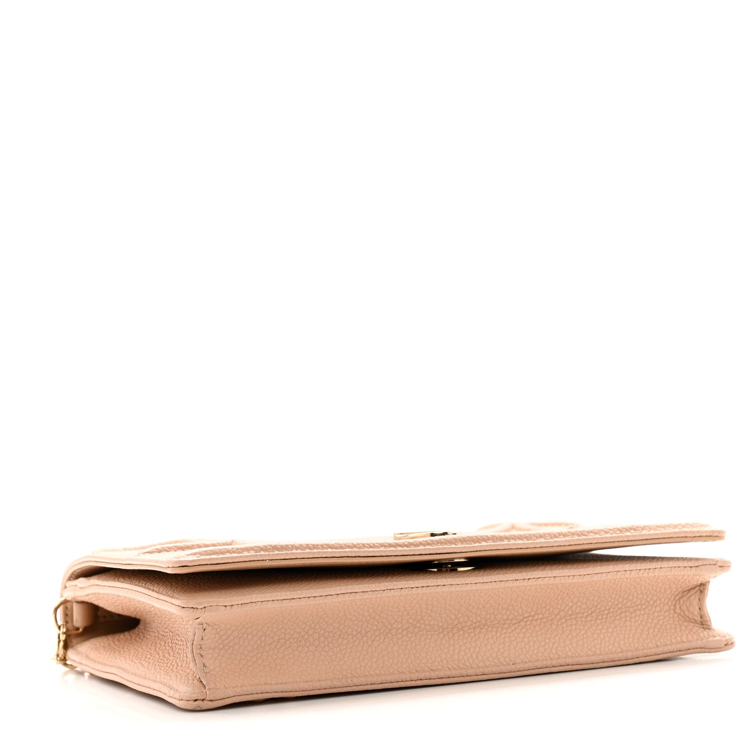 Christian Dior Grained Calfskin Diorama Wallet on Chain Pouch Nude 4 of 14