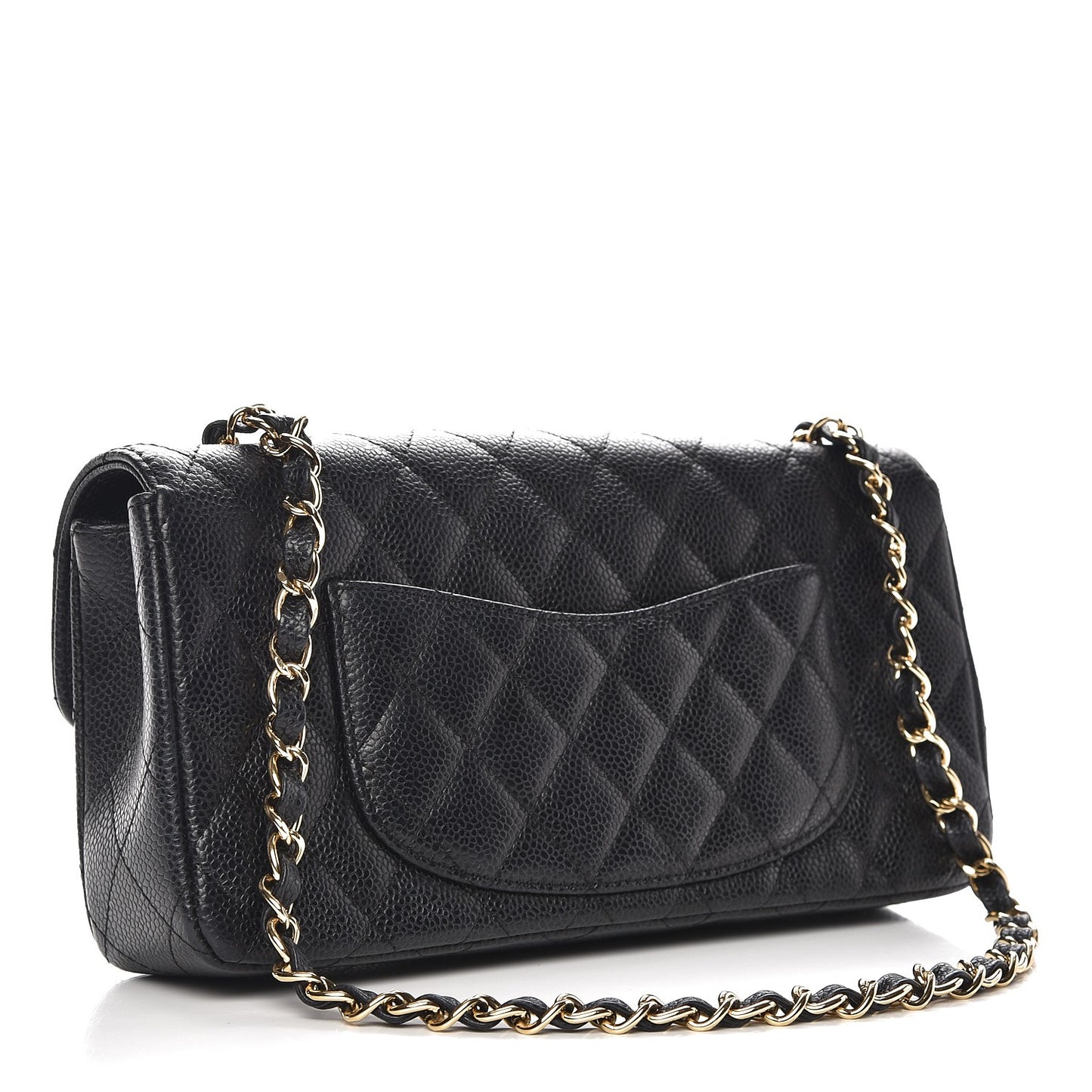 Caviar Quilted East West Flap Black