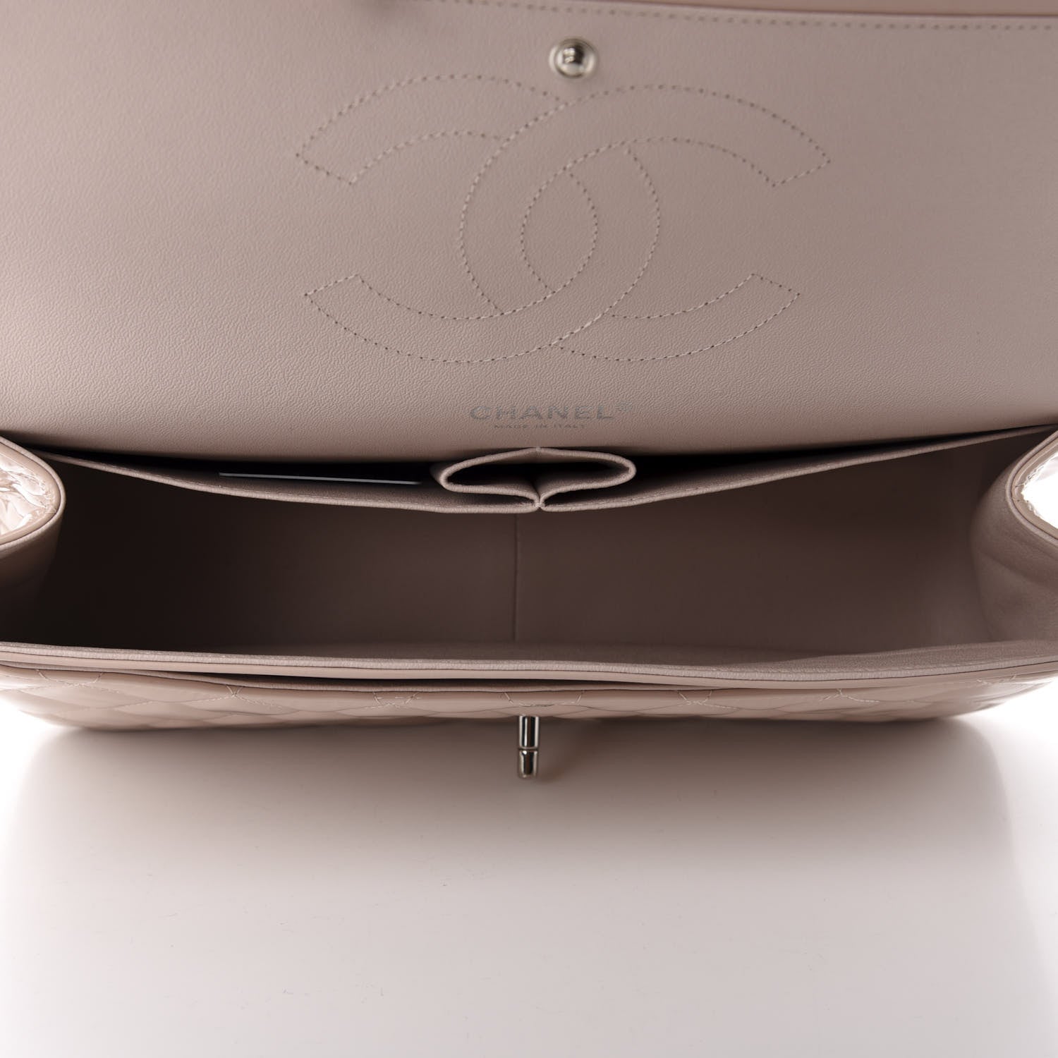 Chanel Patent Quilted Jumbo Double Flap Light Pink 5 of 11