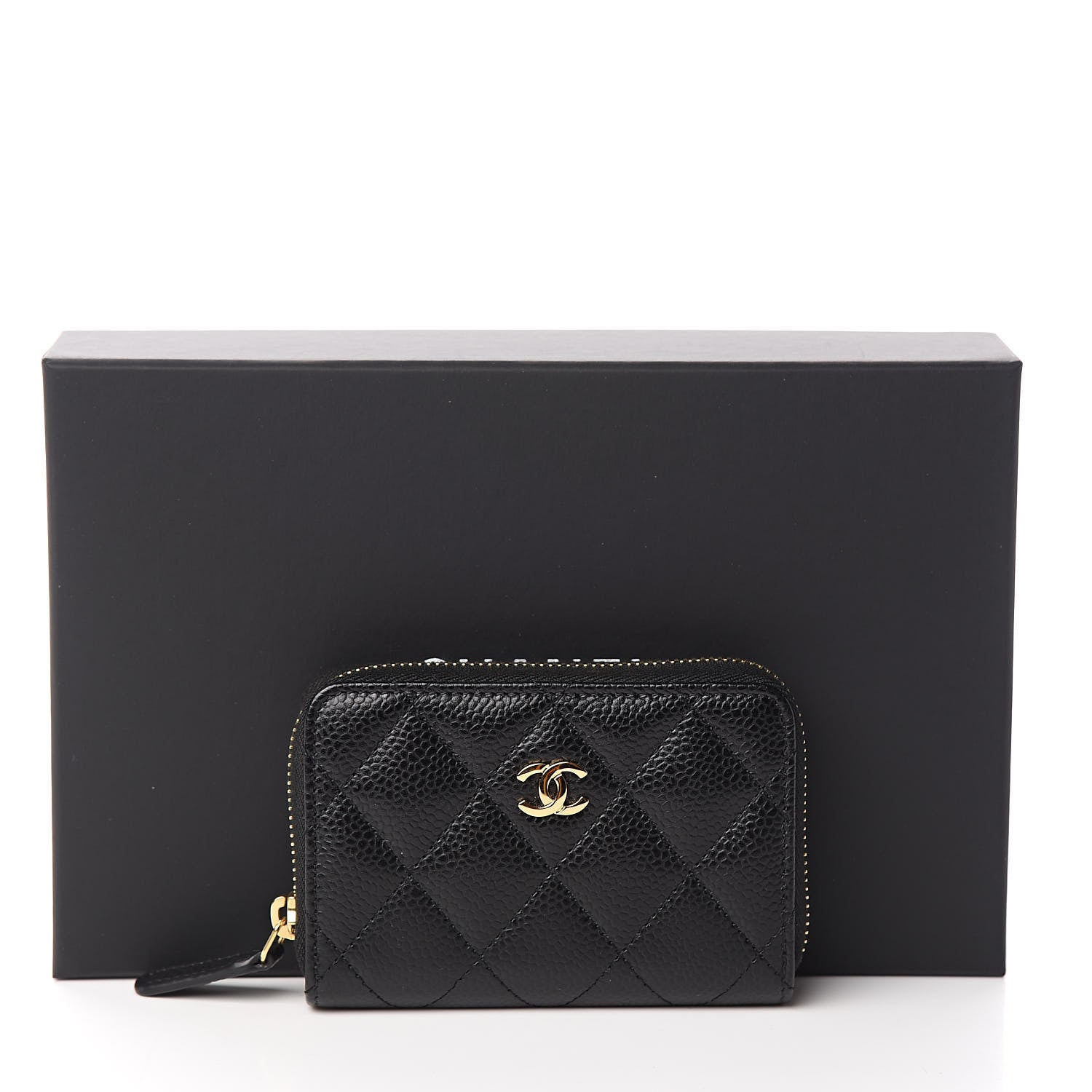 Chanel Caviar Quilted Zip Coin Purse Black 8 of 8