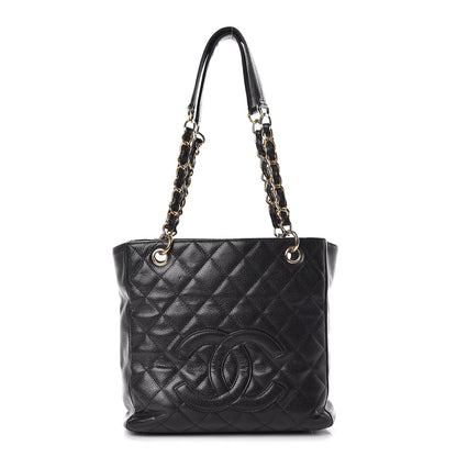 Chanel Caviar Quilted Petit Shopping Tote PST Black 1 of 14