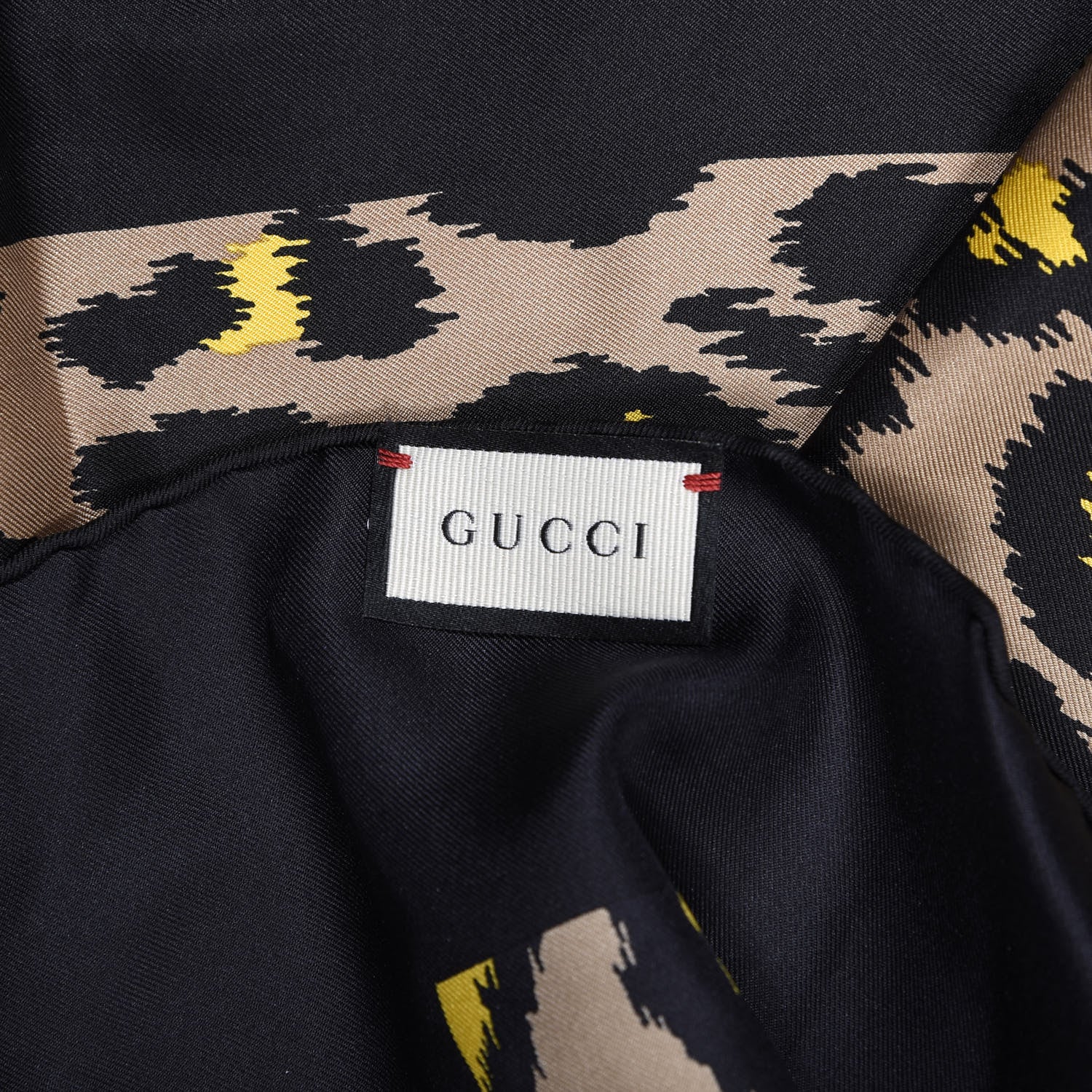 Gucci Silk Leopard Print Scarf 3 of 3