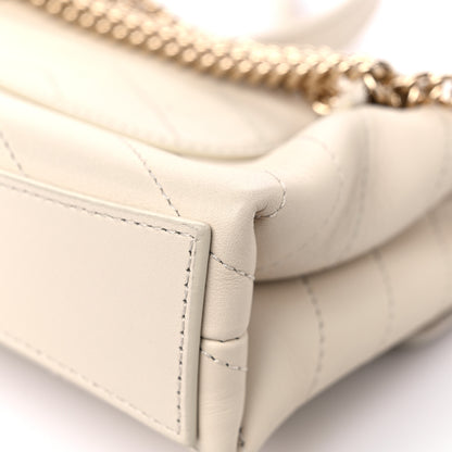 Chanel Calfskin Chevron Stitched Coco Waist Bag Ivory 11 of 18
