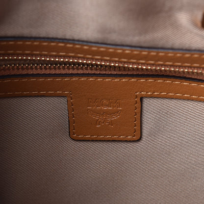 MCM Visetos Medium Boston Bag Cognac 6 of 9