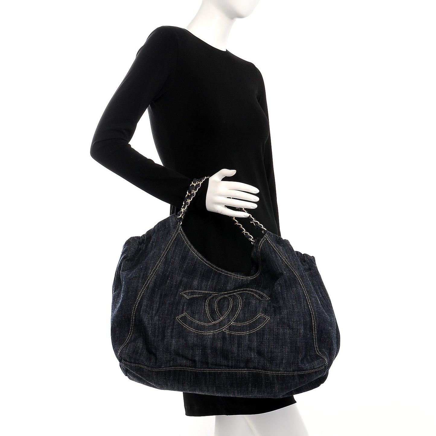 Denim XL Coco Cabas Tote Dark Blue