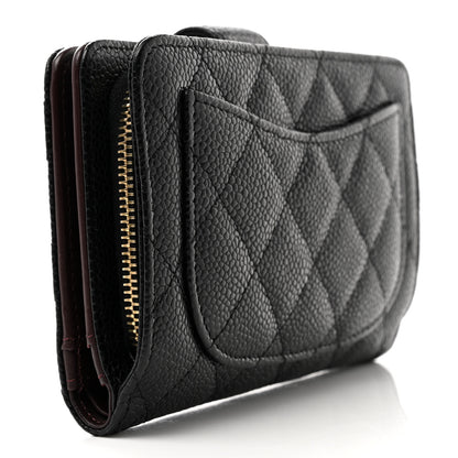 Chanel Caviar Quilted Zipped Pocket Wallet Black 3 of 9