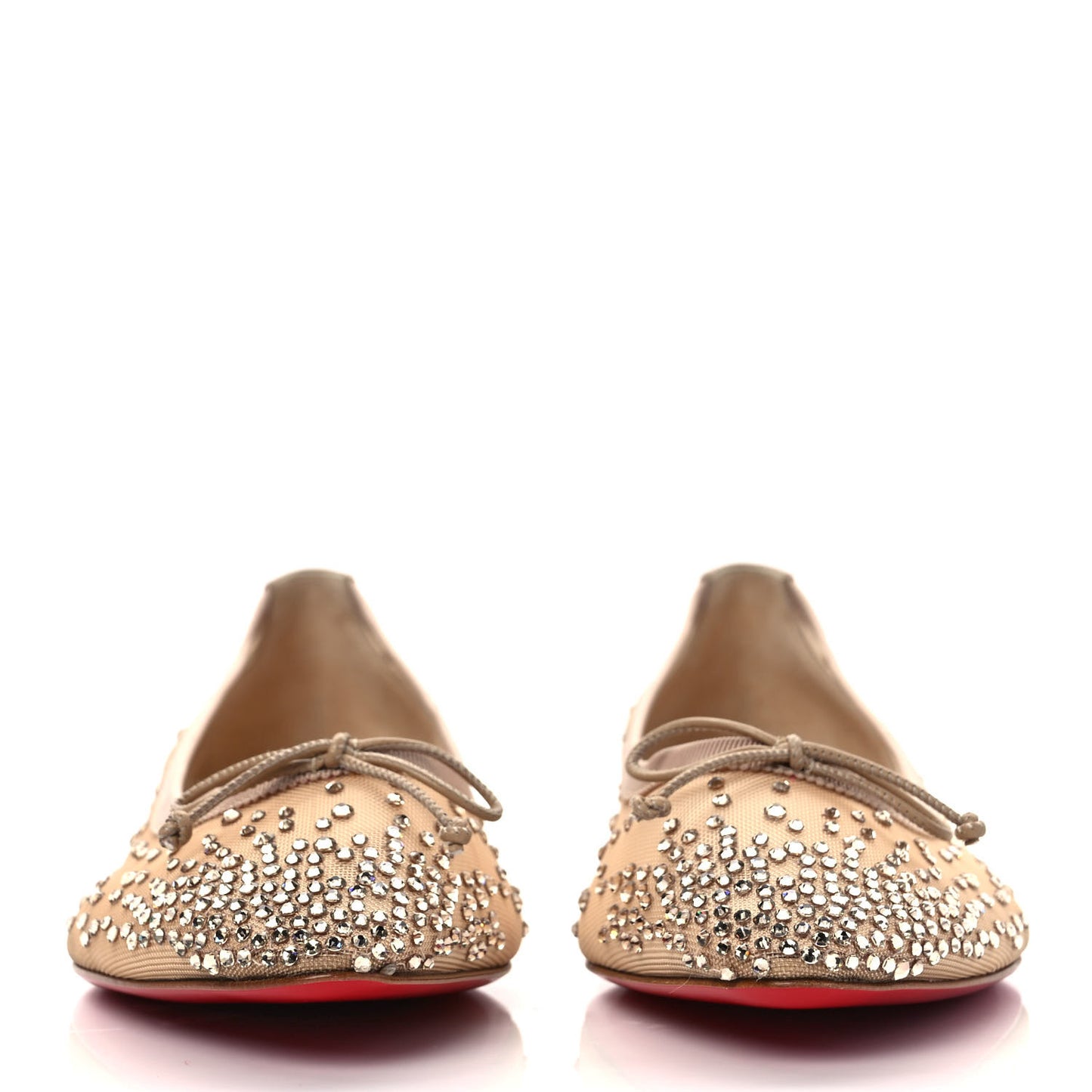 Crystal Strass Follies Flats 38.5 Light Silk
