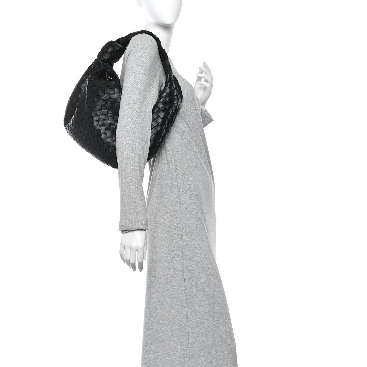 Nappa Intrecciato Small Jodie Hobo Black