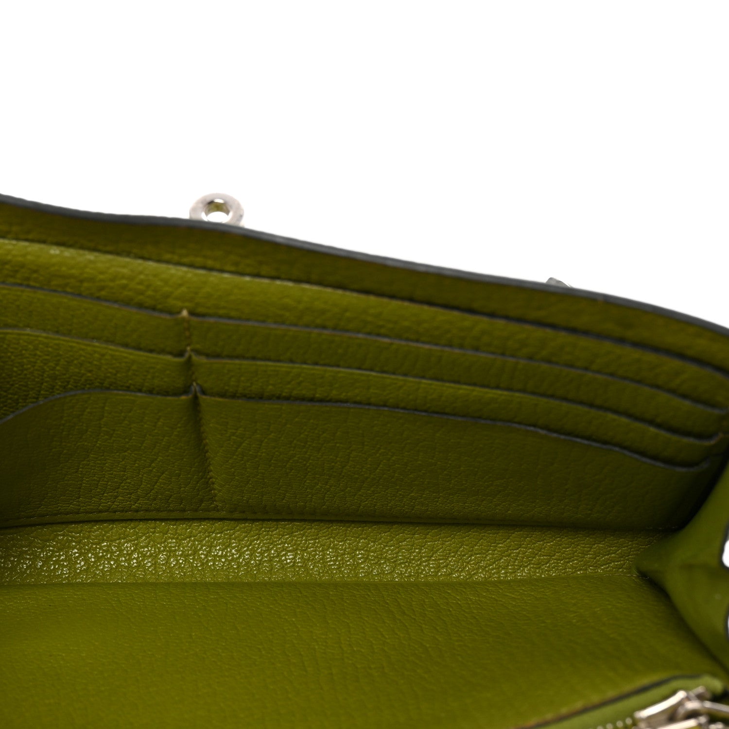 Hermes Chevre Mysore Kelly Longue Wallet Vert Anis 5 of 7