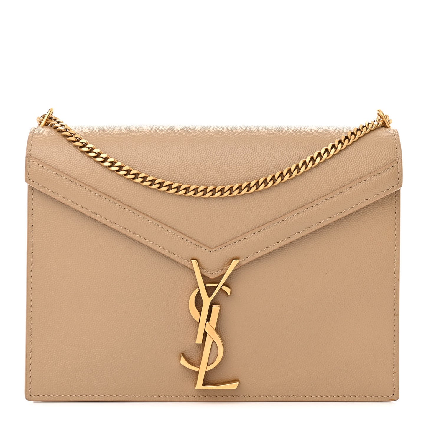 Grain De Poudre Monogram Cassandra Clasp Bag Latte