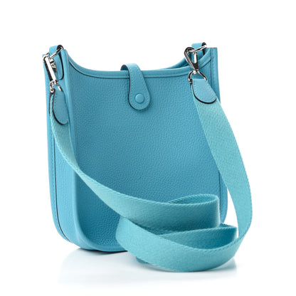 Hermes Taurillon Clemence Evelyne TPM Bleu Du Nord 3 of 11