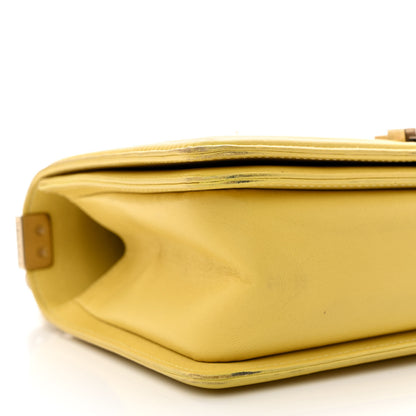 Chanel Tweed Lambskin Medium Boy Flap Yellow 10 of 13
