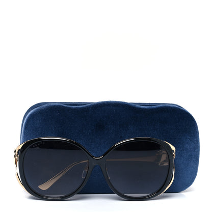 Gucci Metal Oversized Round Frame GG0225S Sunglasses Gold 8 of 8