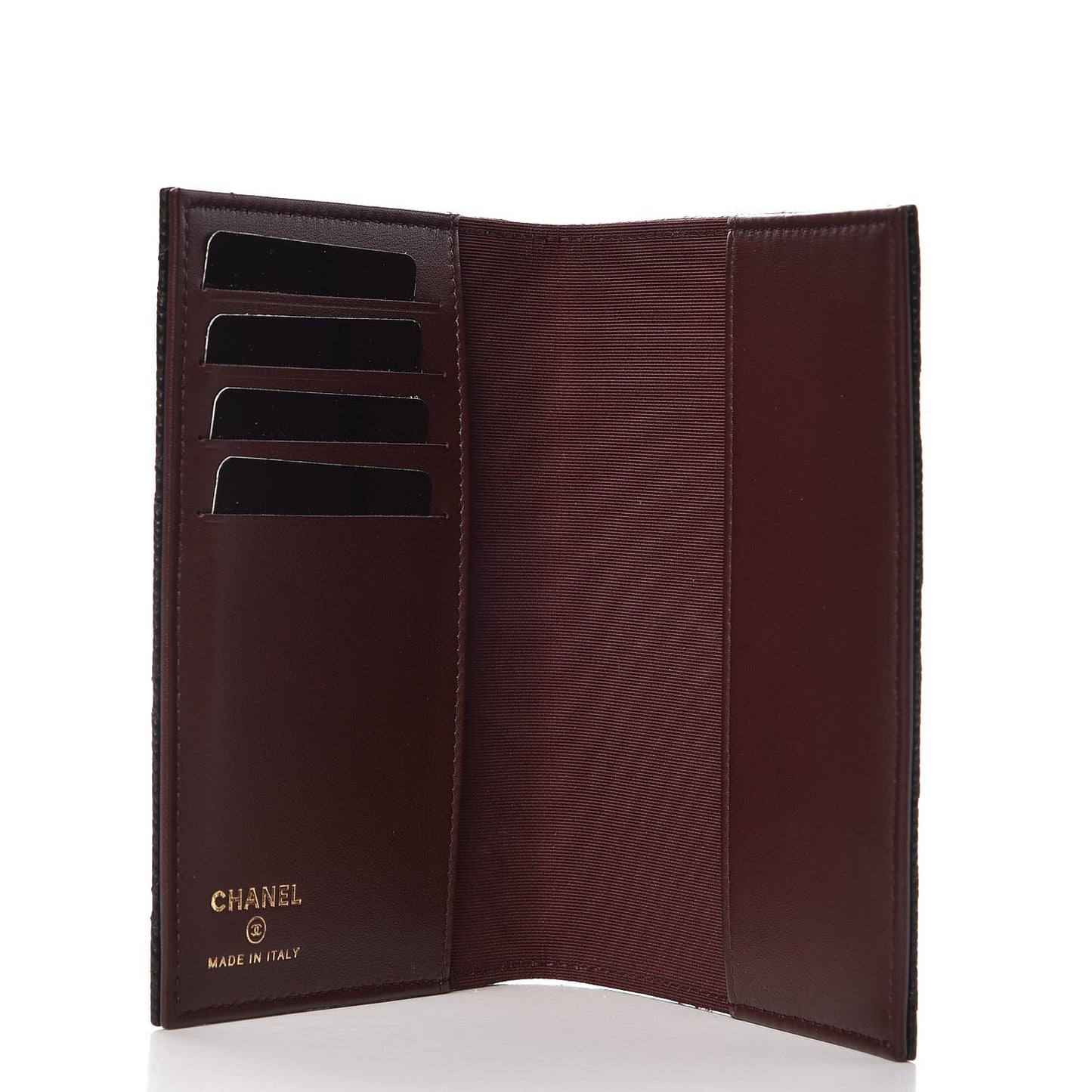 Caviar Quilted Passport Holder Black