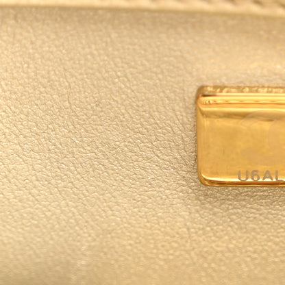 Chanel Metallic Lambskin Quilted Pearl Flap Gold White 7 of 11