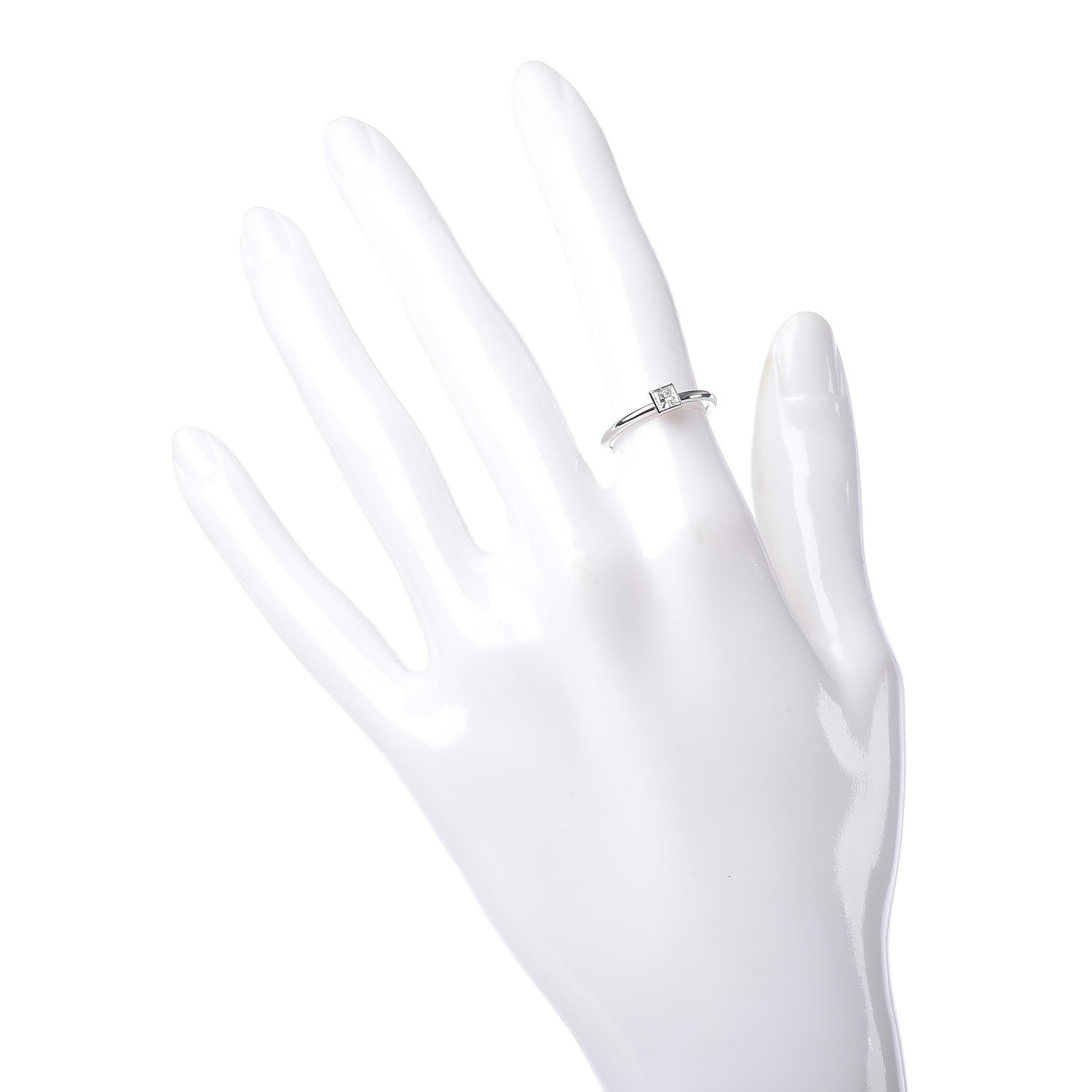 Tiffany Platinum Diamond .16ct Bezet Ring 49 4.75 2 of 5