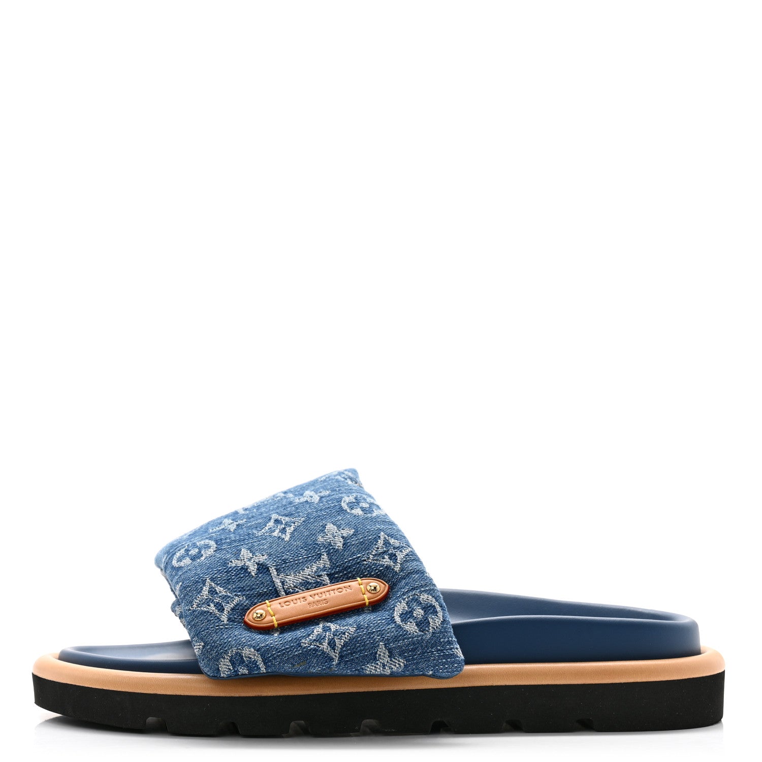 Louis Vuitton Monogram Denim LV Pool Pillow Flat Comfort Mule 40 Blue 1 of 8