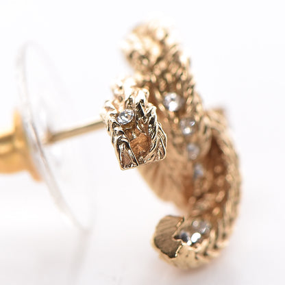 Chanel Crystal Twisted CC Earrings Gold 5 of 10