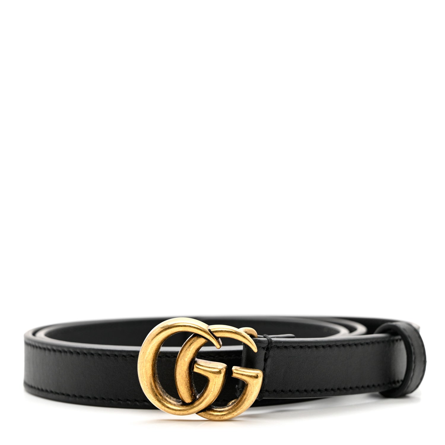 Gucci Calfskin Double G 20mm Belt 85 34 Black 1 of 5