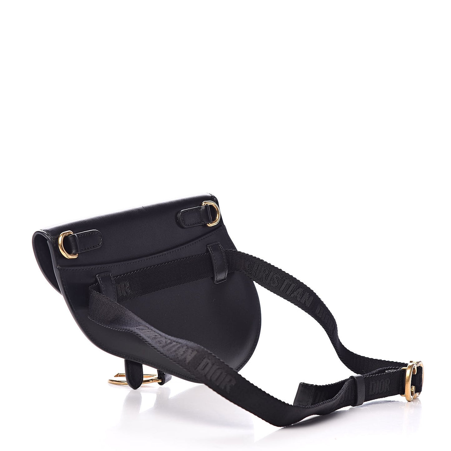 Calfskin Saddle Belt Bag Black