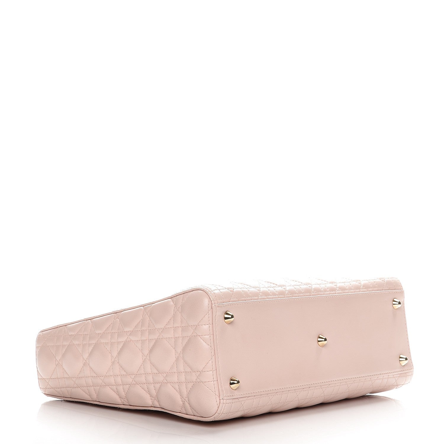 Christian Dior Lambskin Cannage Large Lady Dior Rose Poudre 5 of 17
