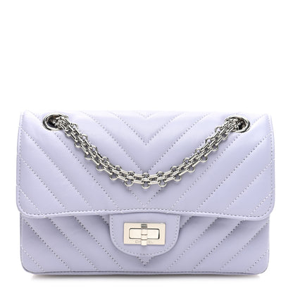 Chanel Aged Calfskin Chevron Quilted 2.55 Reissue Mini Flap Light Purple 1 of 10