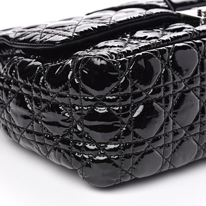 Christian Dior Patent Cannage Large New Lock Flap Bag Black 7 of 15