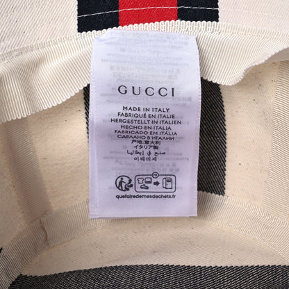 Gucci Monogram Canvas Web Bucket Hat S White 10 of 10