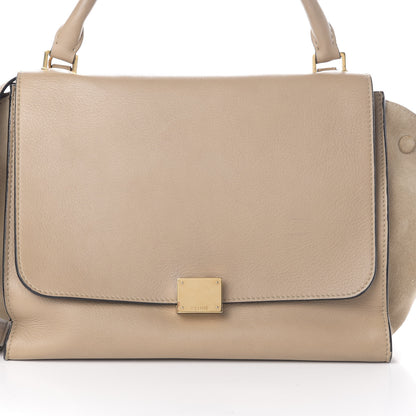 Celine Drummed Calfskin Suede Medium Trapeze Dune 8 of 10
