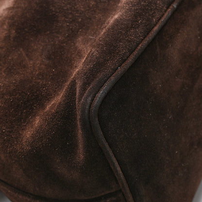 Chanel Suede Drawstring Tassel Bucket Bag Brown 12 of 14