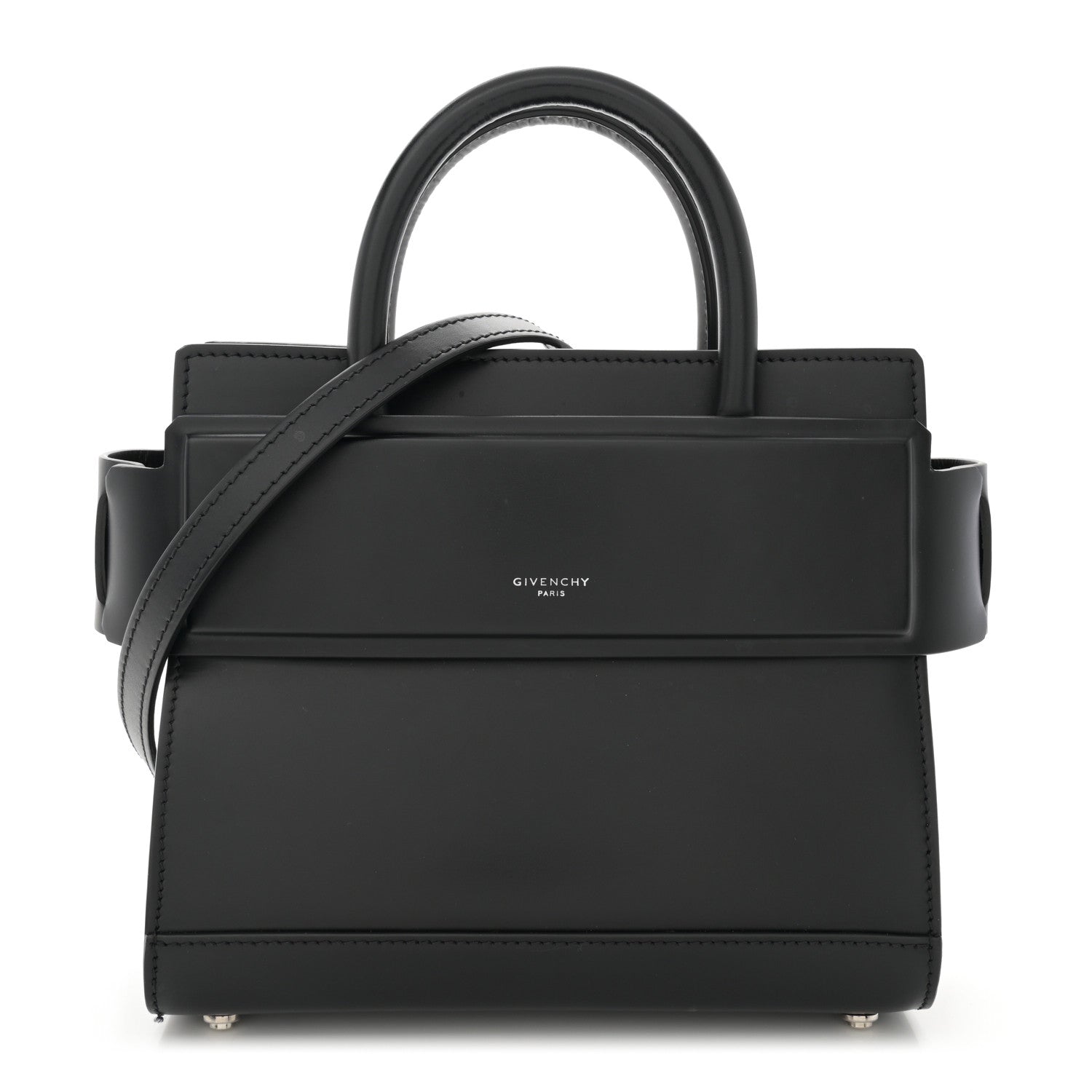 Givenchy Smooth Calfskin Mini Horizon Satchel Black 1 of 11