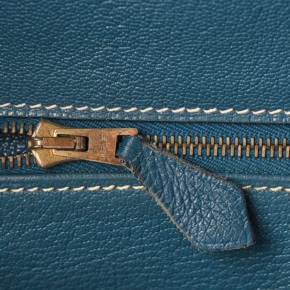 Hermes Taurillon Clemence Birkin 35 Bleu Thalassa 19 of 56
