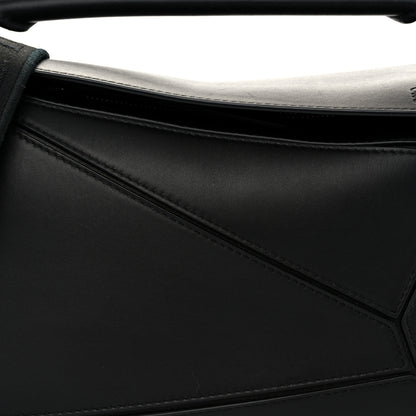 Loewe Satin Calfskin Small Puzzle Bag Black 7 of 10