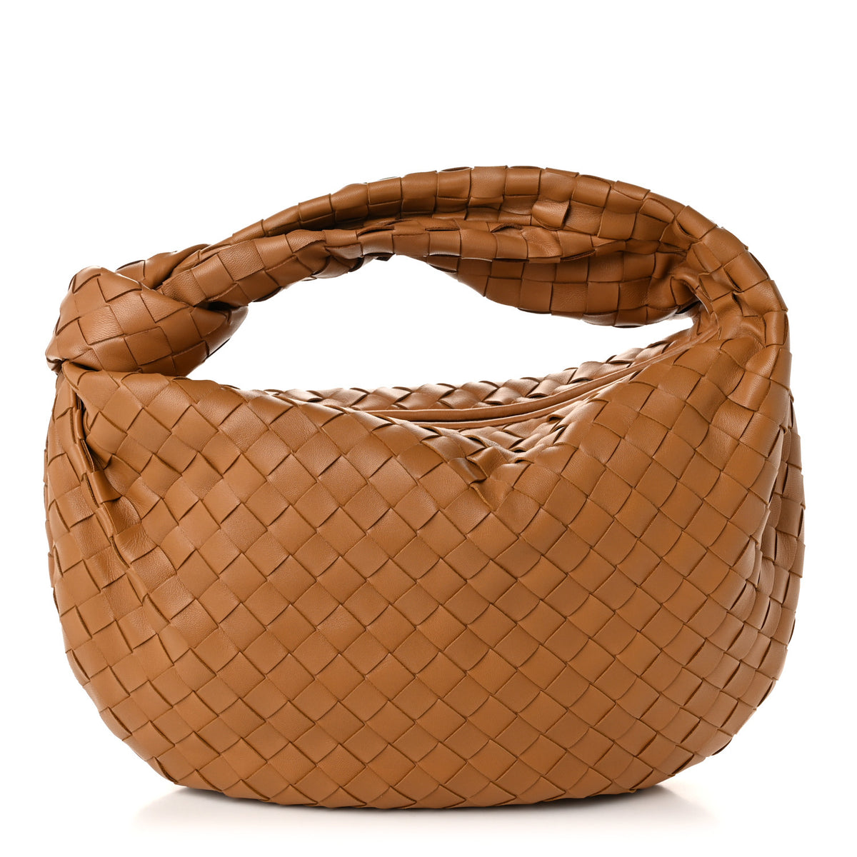 Nappa Intrecciato Teen Jodie Hobo Caramel