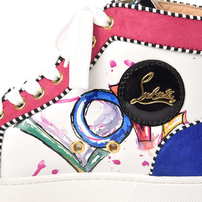 Christian Louboutin Calfskin Womens In Love Rantus Orlato Sneakers 35 White Multicolor 13 of 15